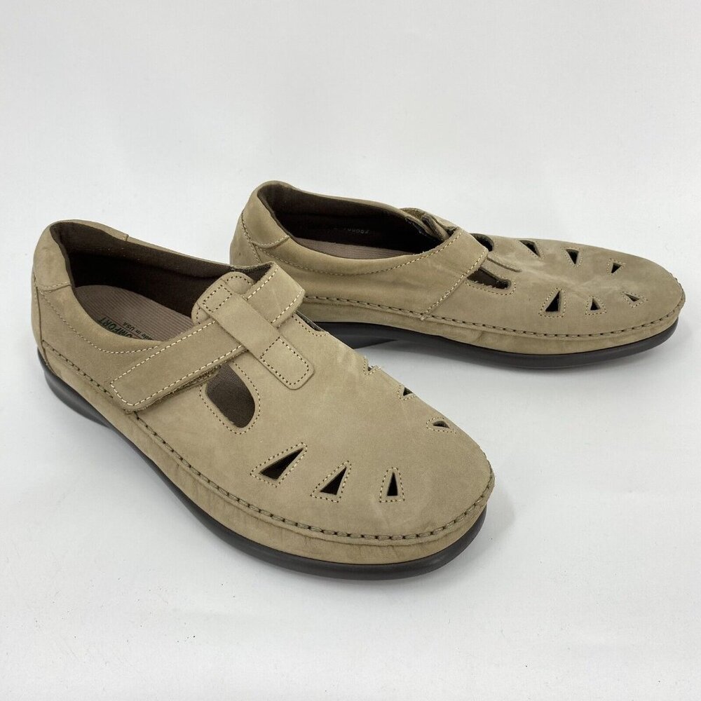 SAS Roamer Loafer Tan Leather Shoes Soft Step Tripad Comfort Womens 10